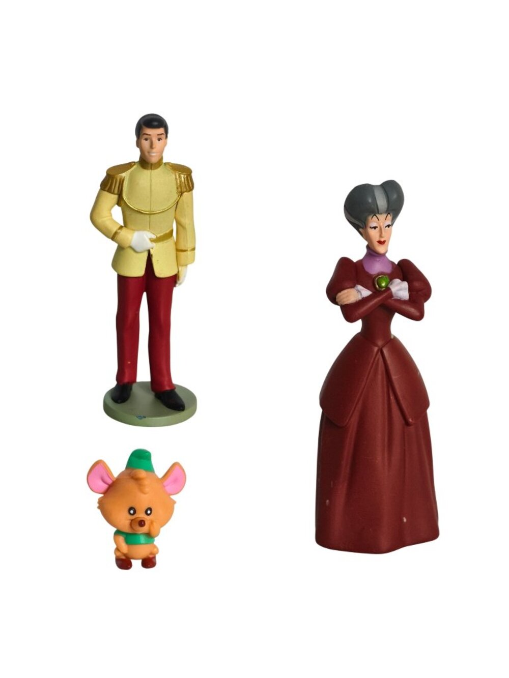 Disney Cinderella Prince Charming Lady Tremaine & Gus Collectibles Figures 3 Pc